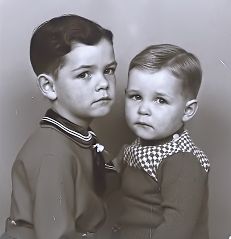 Per i matrostøj og Stig med moderigtig skaktern, 1957